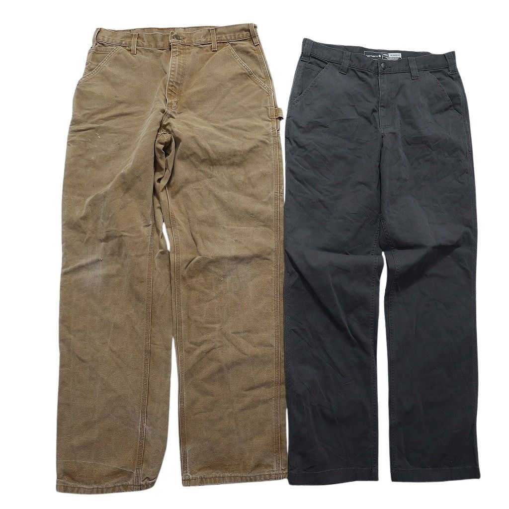 古着卸 まとめ売り カーハート Carhartt ダック ペインター パンツ セット メンズ 34 バイカラー ワーク ブラック 古着 NC 9301 カーキ系 その他 