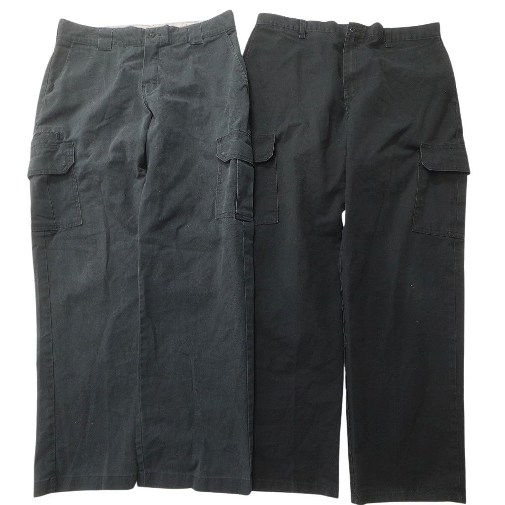 古着卸 まとめ売り ディッキーズ Dickies パンツ セット メンズ 36 ワーク カーゴ ネイビーストレート 古着 NC 9340
