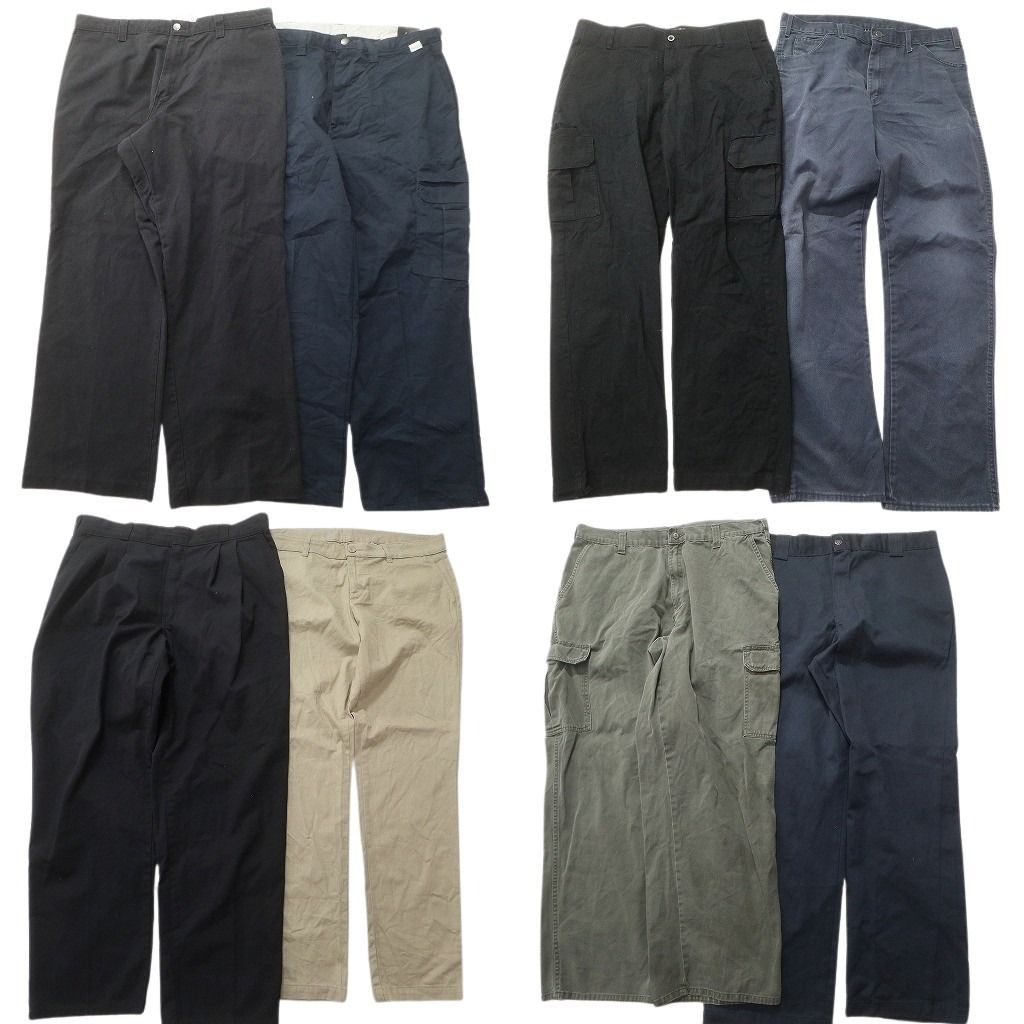 古着卸 ディッキーズ Dickies パンツ セット メンズ 38 カーゴ ワーク ブラック ネイビー 古着 NC 9339