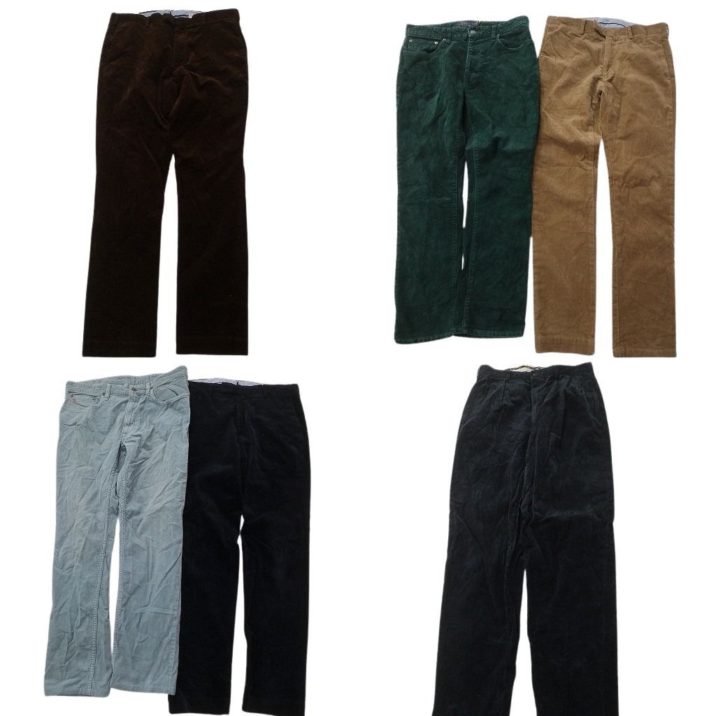 古着卸 まとめ売り ラルフローレン コーデュロイ パンツ セット メンズ 30 |33 |34 |35 |36 ブラウン グリーン 古着 NC 9338