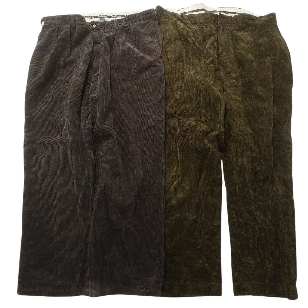 古着卸 まとめ売り ラルフローレン コーデュロイ パンツ セット メンズ 40 |42 |44 ブラウン グリーン 90’s 古着 NC 9336
