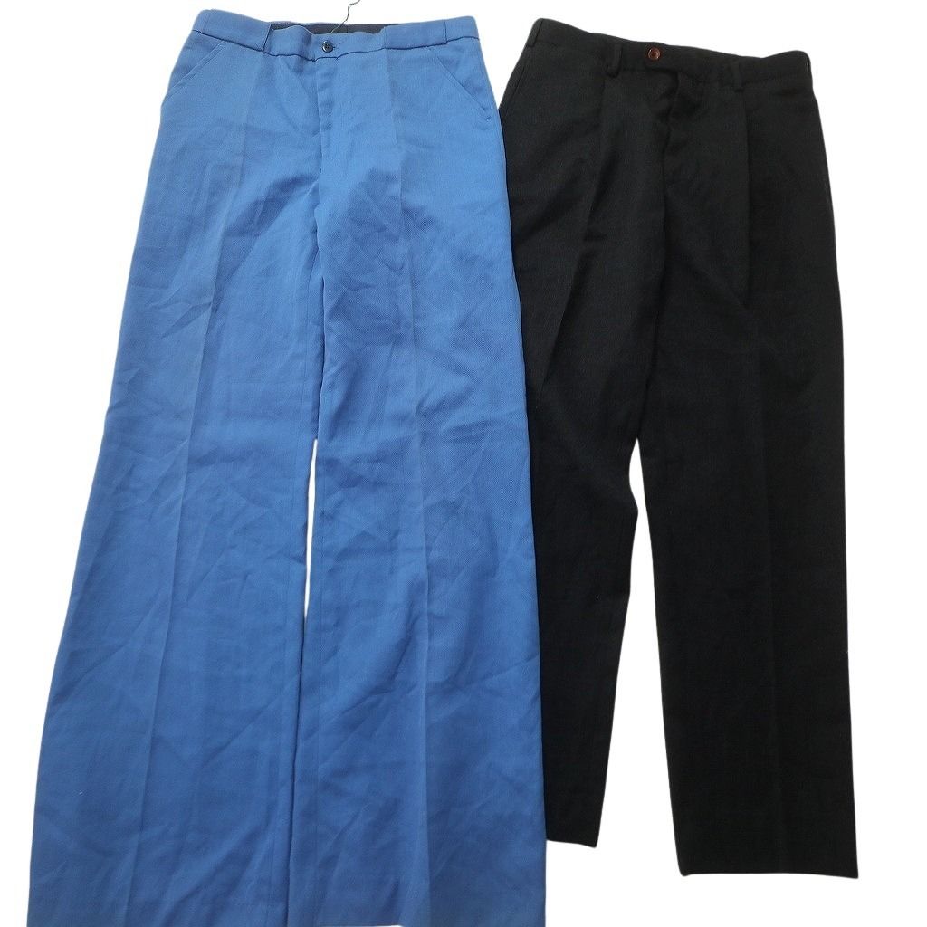 古着卸 まとめ売り スラックス パンツ セット メンズ 31 |32 ワイド ツータック ベージュ ブラック 古着 NC 9333