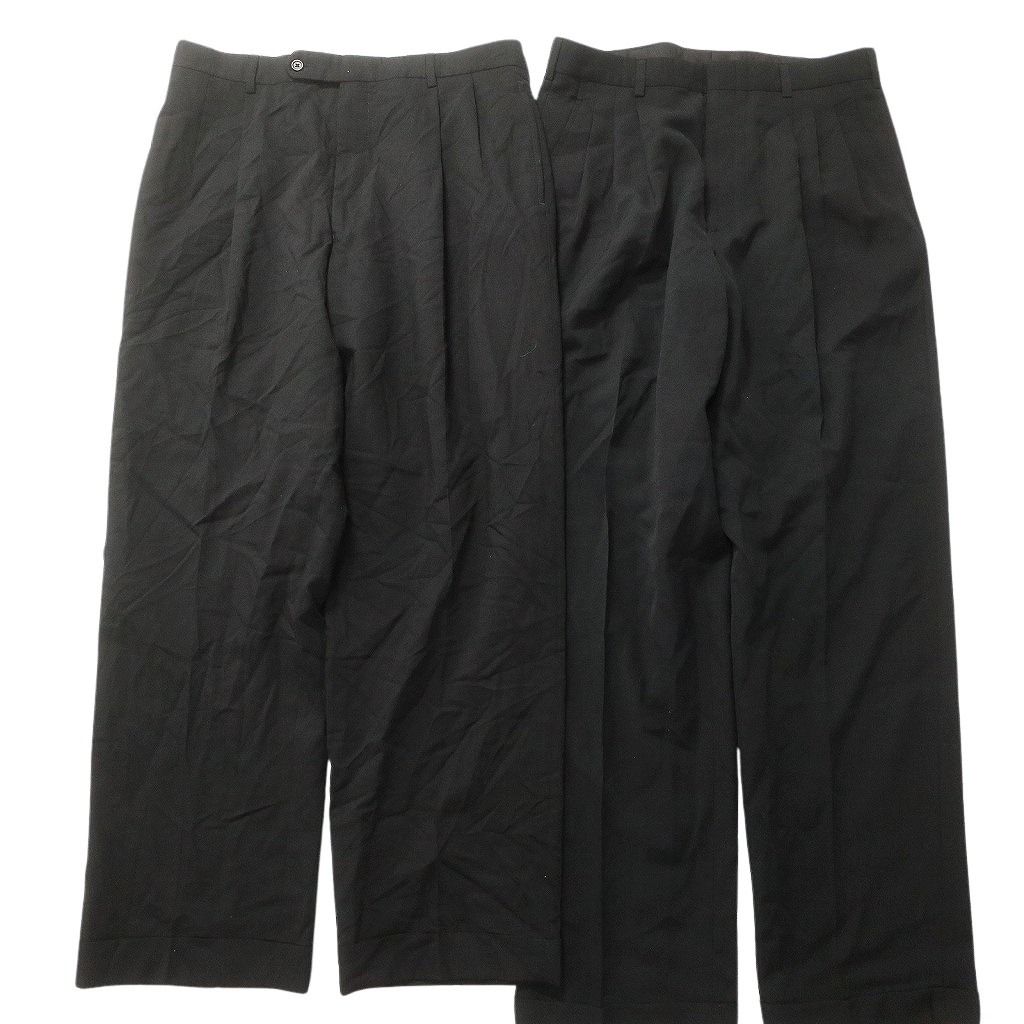 古着卸 まとめ売り スラックス パンツ セット メンズ 32 |33 ストレート ツータック ブラック ネイビー 古着 NC 9331