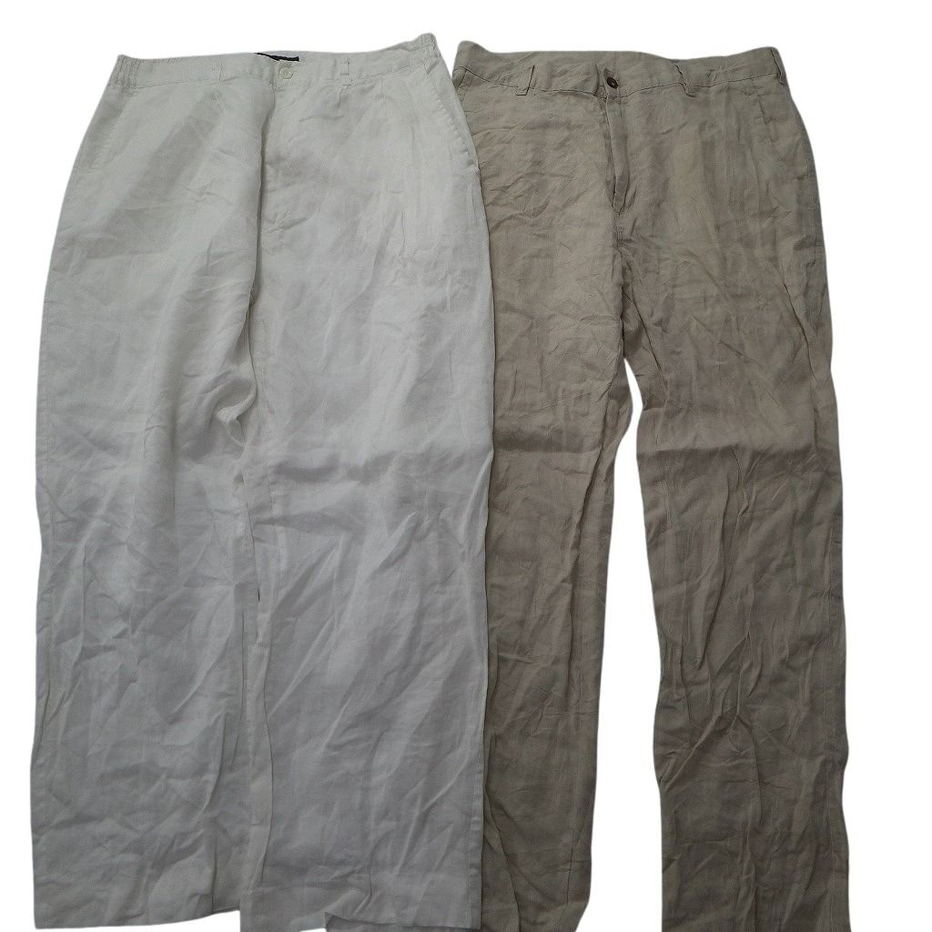 古着卸 まとめ売り スラックス パンツ 8枚セット (メンズ 34 ) ワイド