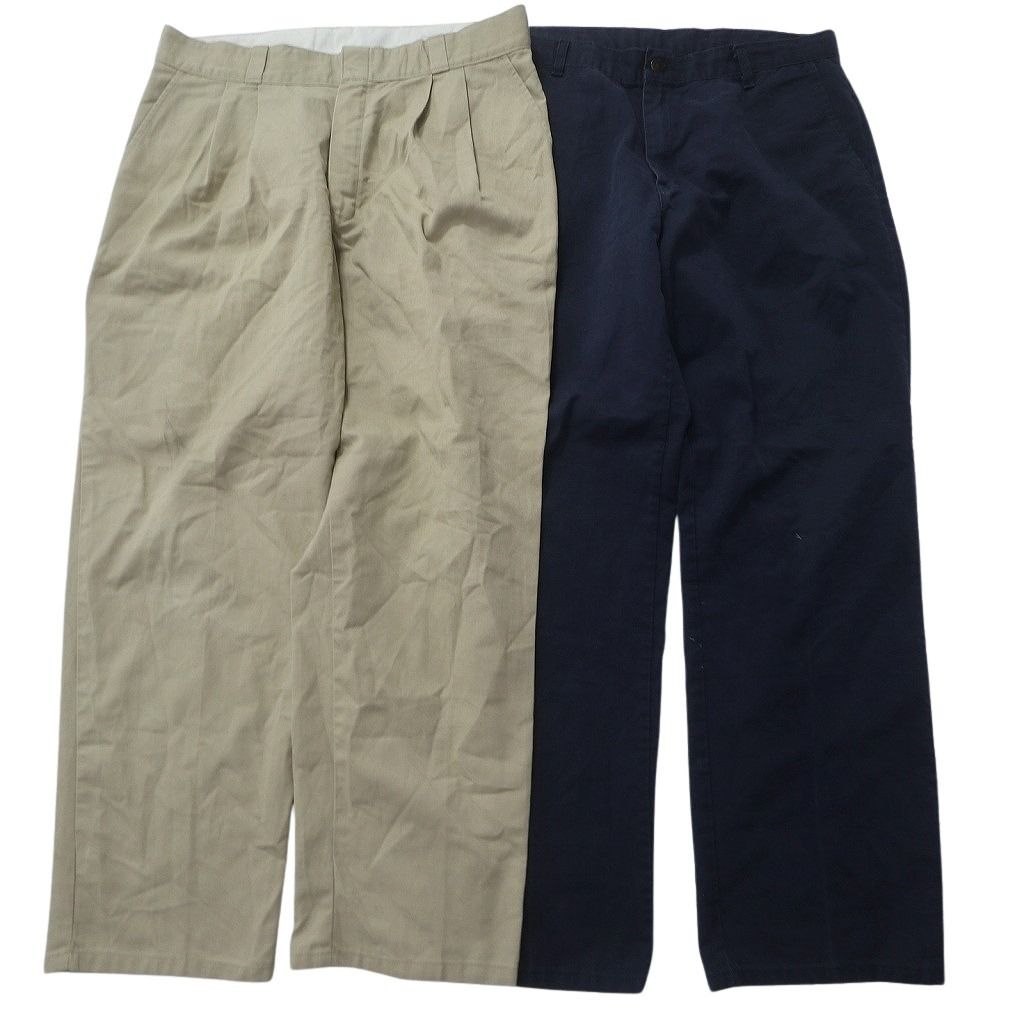 古着卸 まとめ売り ディッキーズ Dickies パンツ セット メンズ 38 カーゴ ワーク ストレート ブラック 古着 NC 9325