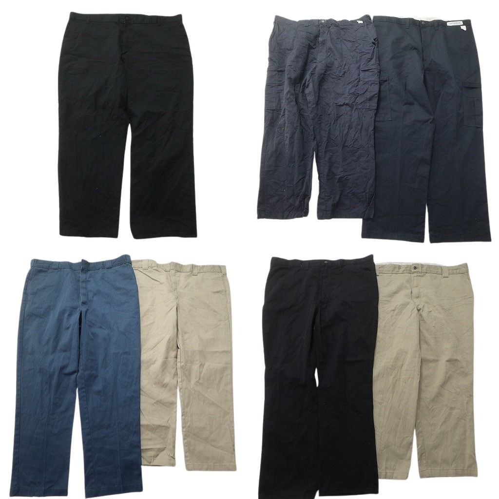 古着卸 まとめ売り ディッキーズ Dickies パンツ セット メンズ 44 カーゴ ワーク ストレート ネイビー 古着 NC 9322