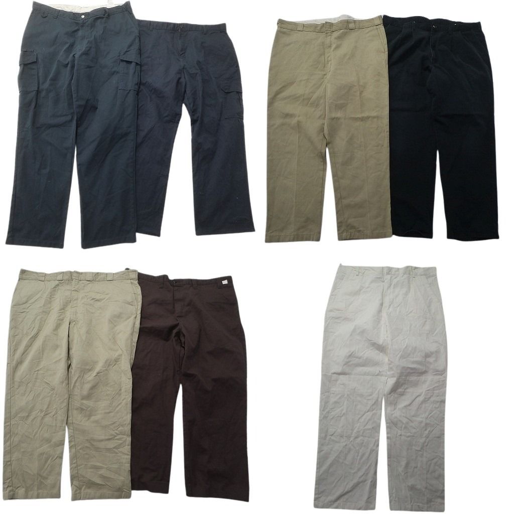 古着卸 まとめ売り ディッキーズ Dickies パンツ セット メンズ 42 |46 |48 カーゴ ワーク ブラウン ネイビー 古着 NC 9321