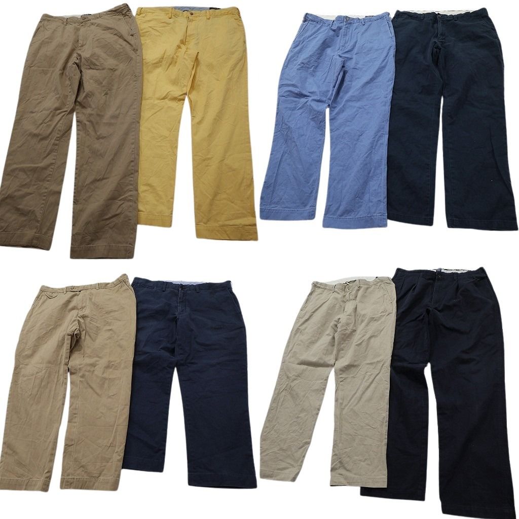 古着卸 まとめ売り ラルフローレン パンツ MIX セット メンズ 38 ストレート チノパン 90’s ベージュ 古着 NC 9360
