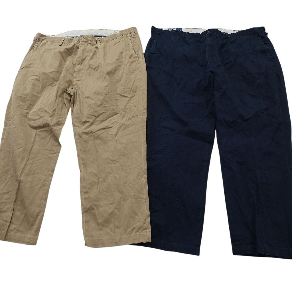 古着卸 まとめ売り ラルフローレン パンツ MIX セット メンズ 42 |44 ワイド ツータック ネイビー ベージュ 古着 NC 9356