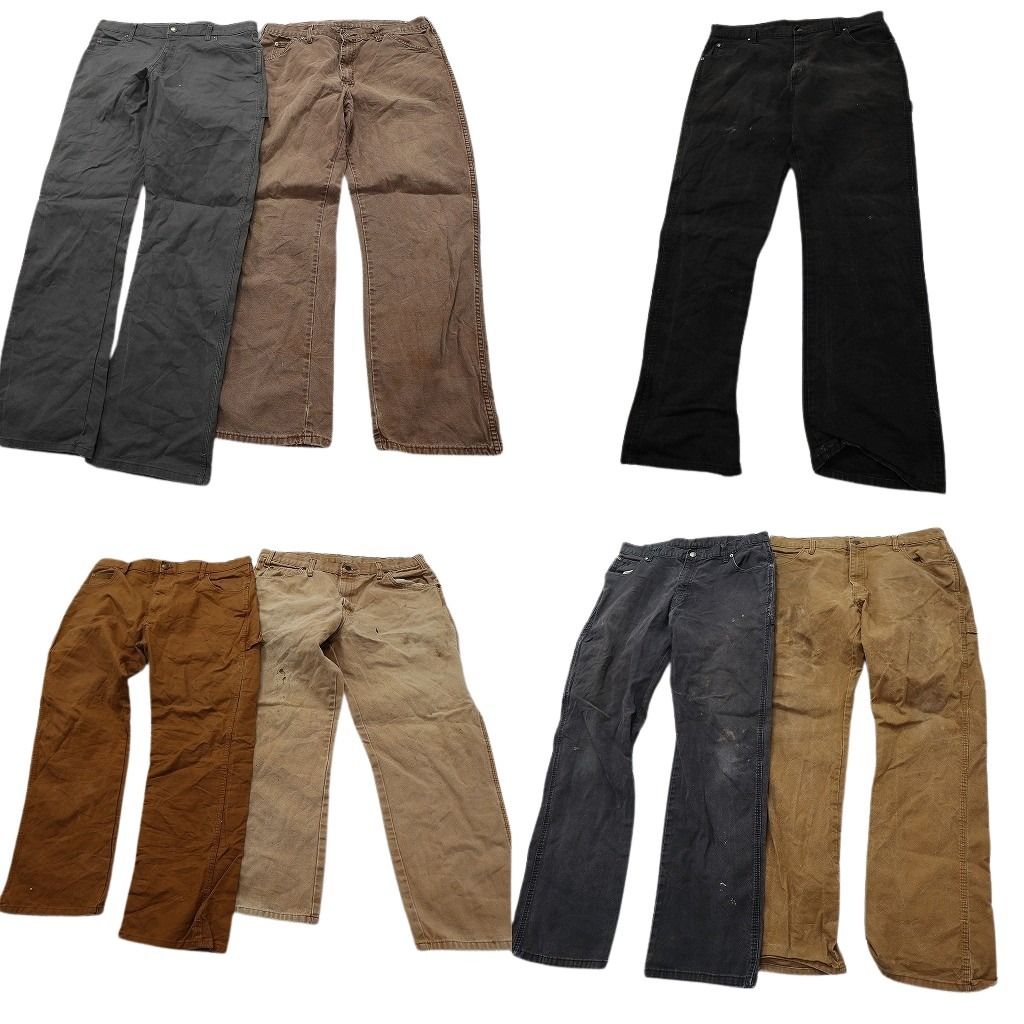 古着卸 ディッキーズ Dickies ダック ペインター パンツ セット メンズ 36 ワーク ペンキ ブラック 古着 NC 9352