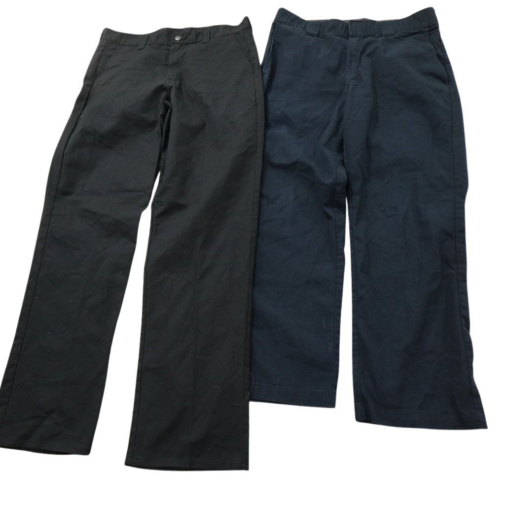 古着卸 まとめ売り ディッキーズ Dickies パンツ セット メンズ 34 ワーク ネイビー ブラック ストレート 古着 NC 9344