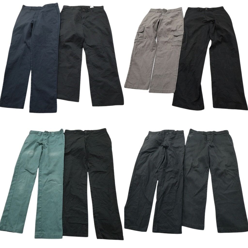 古着卸 ディッキーズ Dickies パンツ セット メンズ 34 36 カーゴ ストレート ブラック ネイビー 古着 NC 9342