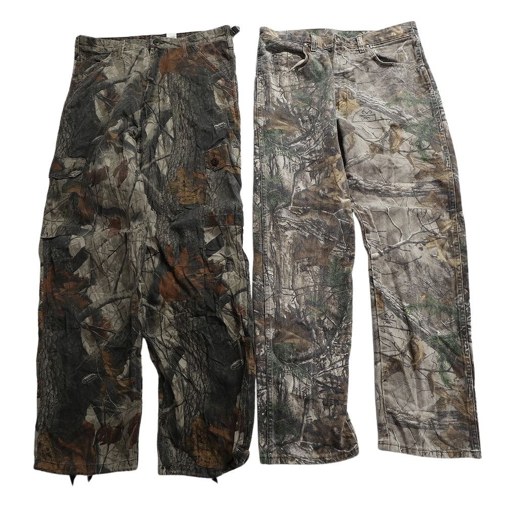 古着卸 まとめ売り リアルツリー柄 パンツ MIX セット メンズ 34 |36 カーゴパンツ ストレート 古着 NC 9380