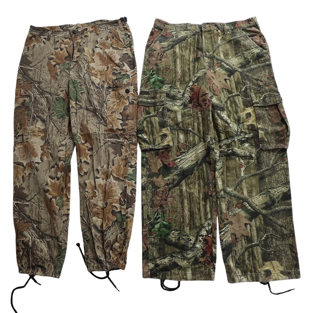 古着卸 まとめ売り リアルツリー柄 パンツ MIX セット メンズ L |36 |38 カーゴ テーパード ストレート 古着 NC 9379