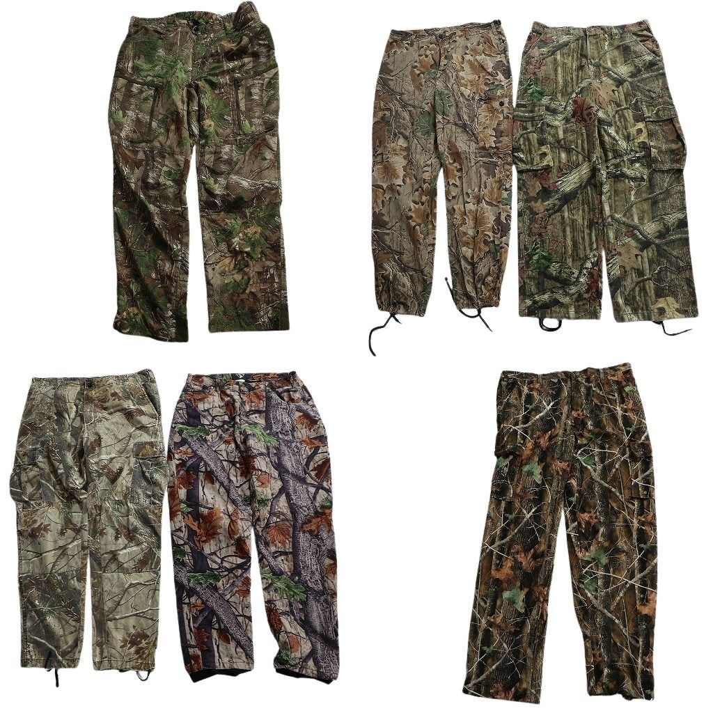 古着卸 リアルツリー柄 パンツ MIX セット メンズ L 36 38 カーゴ テーパード ストレート 古着 NC 9379