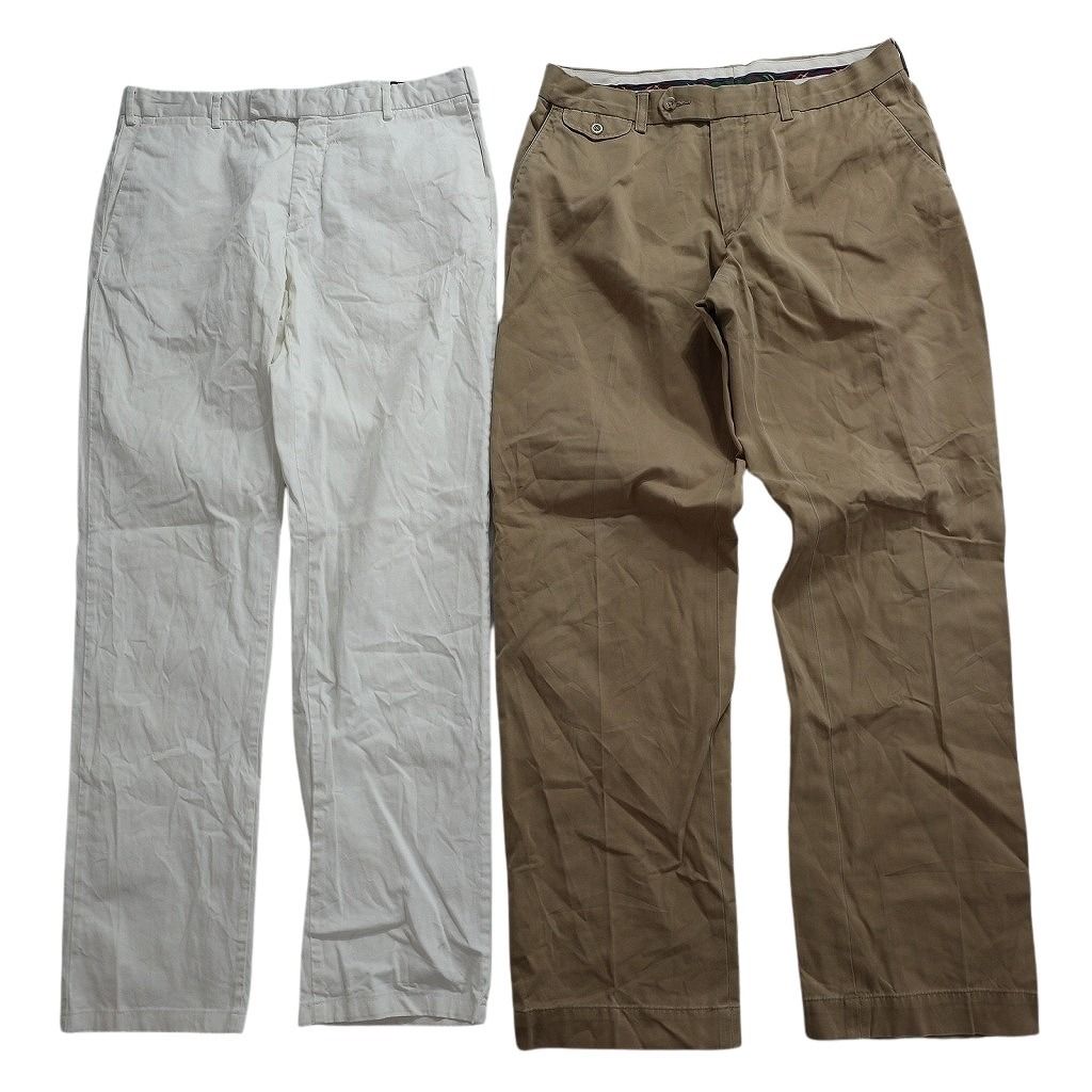 古着卸 ラルフローレン パンツ MIX セット メンズ 34 ポロチノ ツータック 90’s ネイビー ベージュ 古着 NC 9372 吸湿性 ショートパンツ