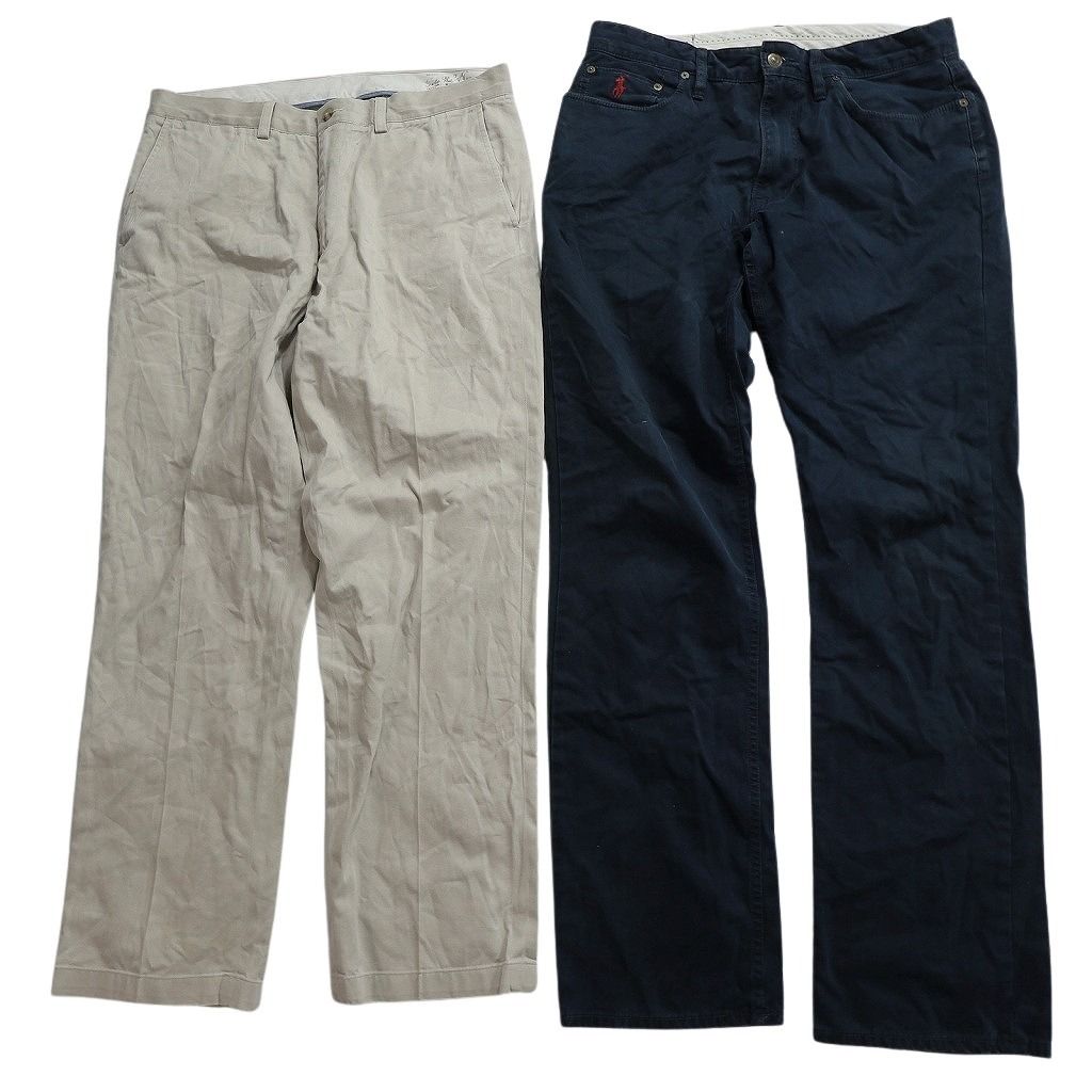 古着卸 まとめ売り ラルフローレン パンツ MIX セット メンズ 34 |35 |36 スラックス 90’s テーパード ツータック 古着 NC 9369