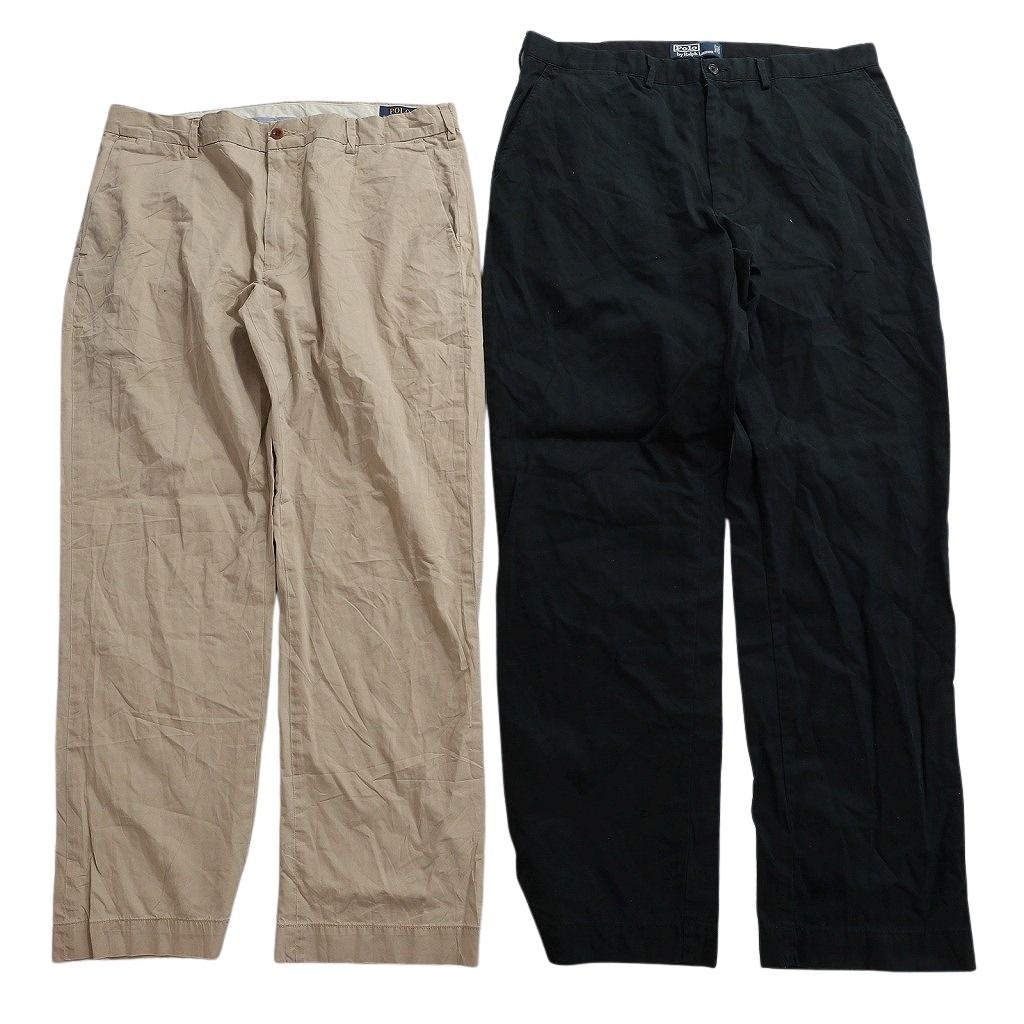 古着卸 まとめ売り ラルフローレン パンツ MIX セット メンズ 36 ポロチノ ブラック ベージュ 90’s 古着 NC 9367