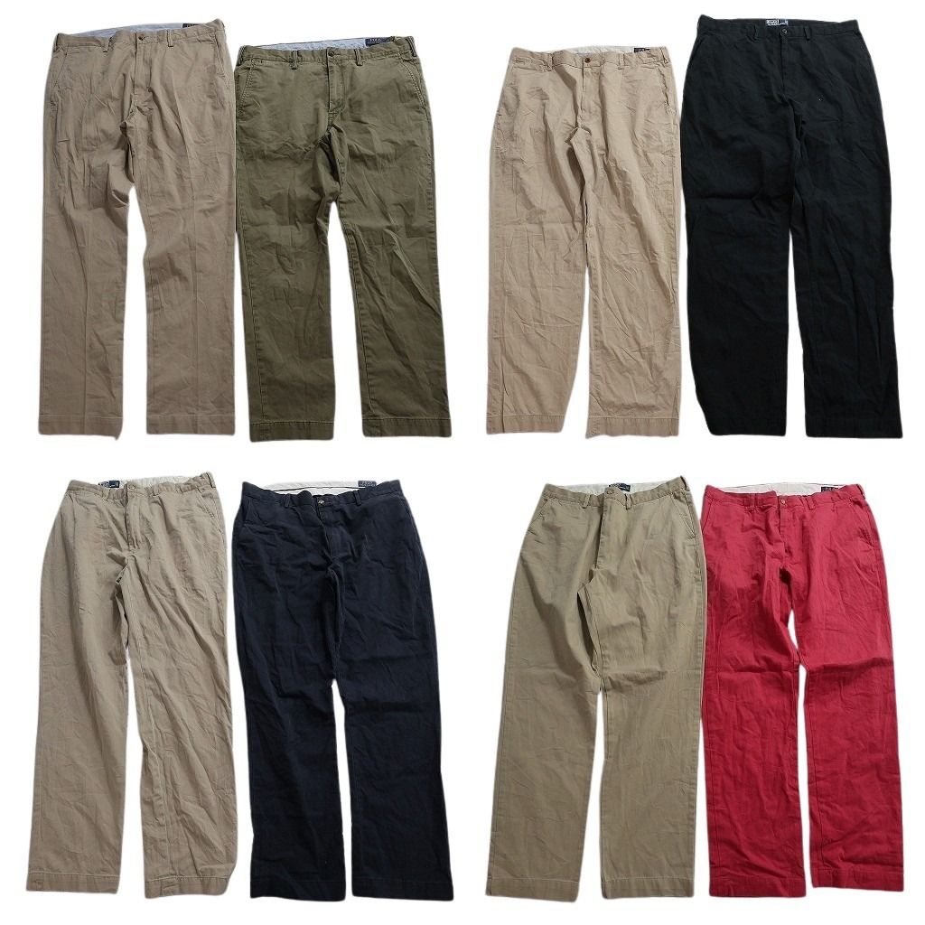 古着卸 ラルフローレン パンツ MIX セット メンズ 36 ポロチノ ブラック ベージュ 90’s 古着 NC 9367