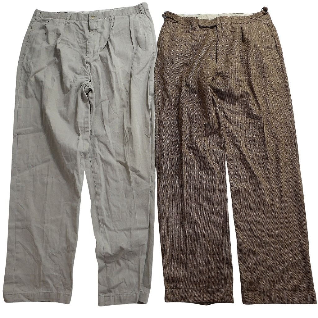 古着卸 まとめ売り ラルフローレン パンツ MIX セット メンズ 36 ヘリンボーン ストレート ポロチノ ベージュ 古着 NC 9366