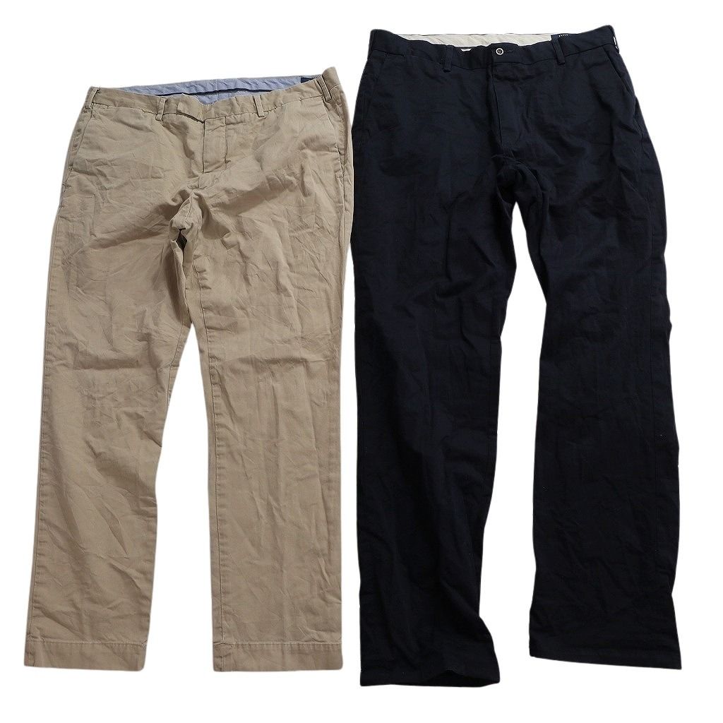 古着卸 まとめ売り ラルフローレン パンツ MIX セット メンズ 36 ヘリンボーン ストレート ポロチノ ベージュ 古着 NC 9366