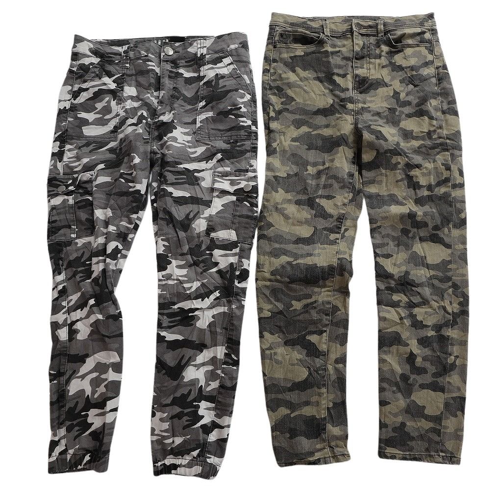 古着卸 まとめ売り 迷彩柄 パンツ セット メンズ XS |S |M |30 |31 |32 カーゴパンツ ワイド モノトーン 古着 NC 9363