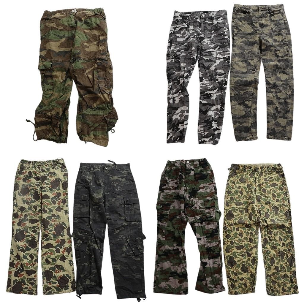 古着卸 まとめ売り 迷彩柄 パンツ セット メンズ XS |S |M |30 |31 |32 カーゴパンツ ワイド モノトーン 古着 NC 9363