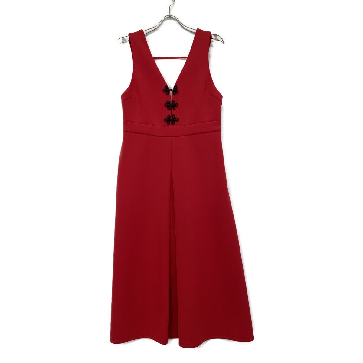 TAM ヴィヴィアンタム ﾚｯﾄﾞ CHINA BUTTON JUMPER DRESS 38