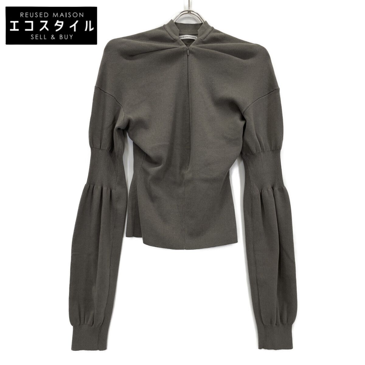 AKANEUTSUNOMIYA アカネウツノミヤ ｸﾞﾚｰ ｺｯﾄﾝ Vﾈｯｸｼﾞｯﾌﾟ付きﾌﾟﾙ F