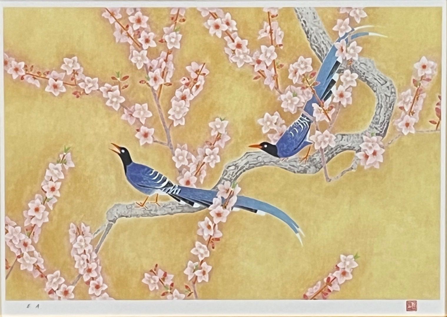 上村松篁「春輝」リトグラフ 共シール EA版 文化勲章 文化功労者 日本