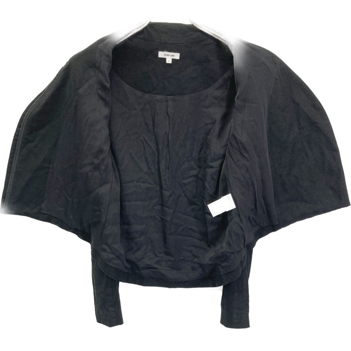 HELMUT LANG ヘルムートラング ﾌﾞﾗｯｸ 1304933 ｱｼﾝﾒﾄﾘｰ ｶｰﾌﾞﾃﾞｻﾞｲﾝ