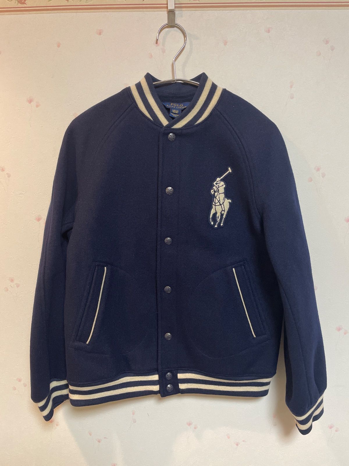 ポロ　ラルフローレン　ネイビー スタジャン　美品　150 M ビッグポニー ポロ ラルフローレン ネイビー スタジャン 美品 150 M ビッグポニー