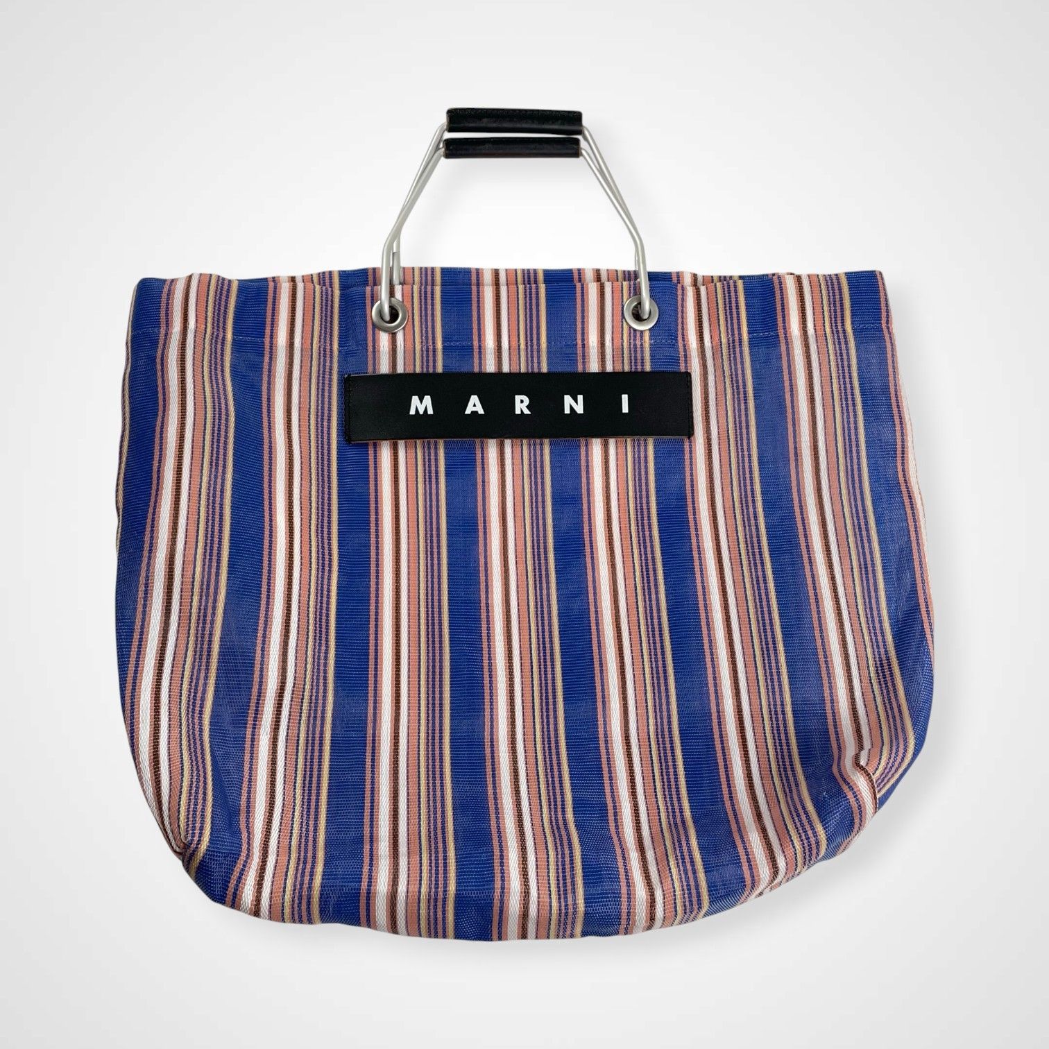 MARNI マルニ MARKET STRIPE BAG フラワーカフェ 布袋 参考定価 25 000程度