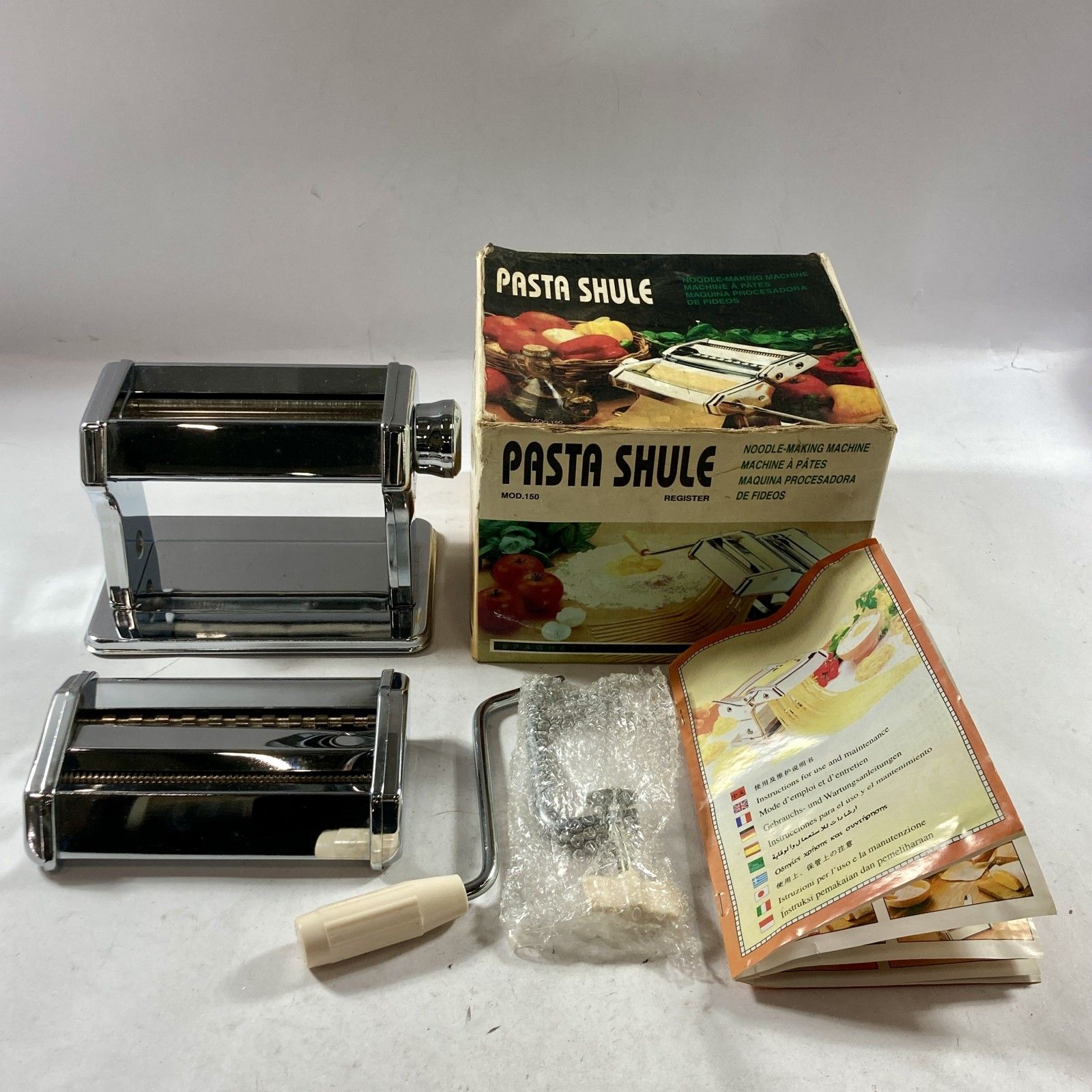 ☆ PASTA SHULE パスタマシーン MOD.150 手動式 製麺機 手回し 家庭用 
