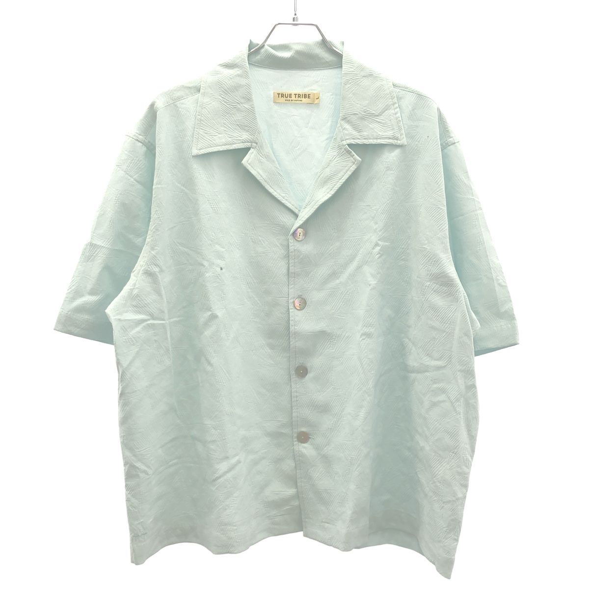 TRUE TRIBE トゥルートライブ 25 SS CUBAN SHIRT PANS セットアップ ブルー L