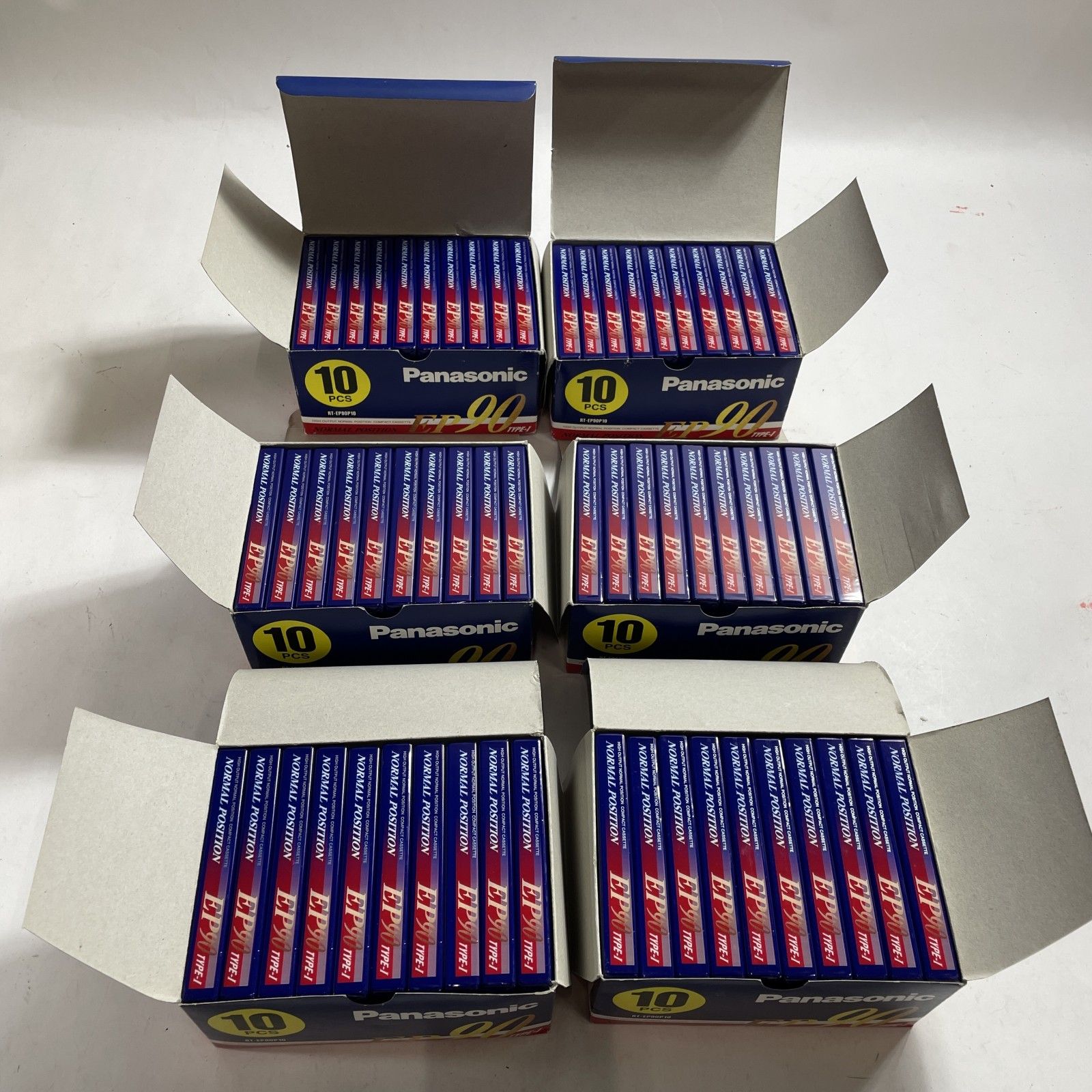 Panasonic パナソニック EP 90 TYPE-I オーディオ カセットテープ ♥ 60本 まとめ商品 箱入 10本入りx 6箱 記録メディア ノーマル 4 kg