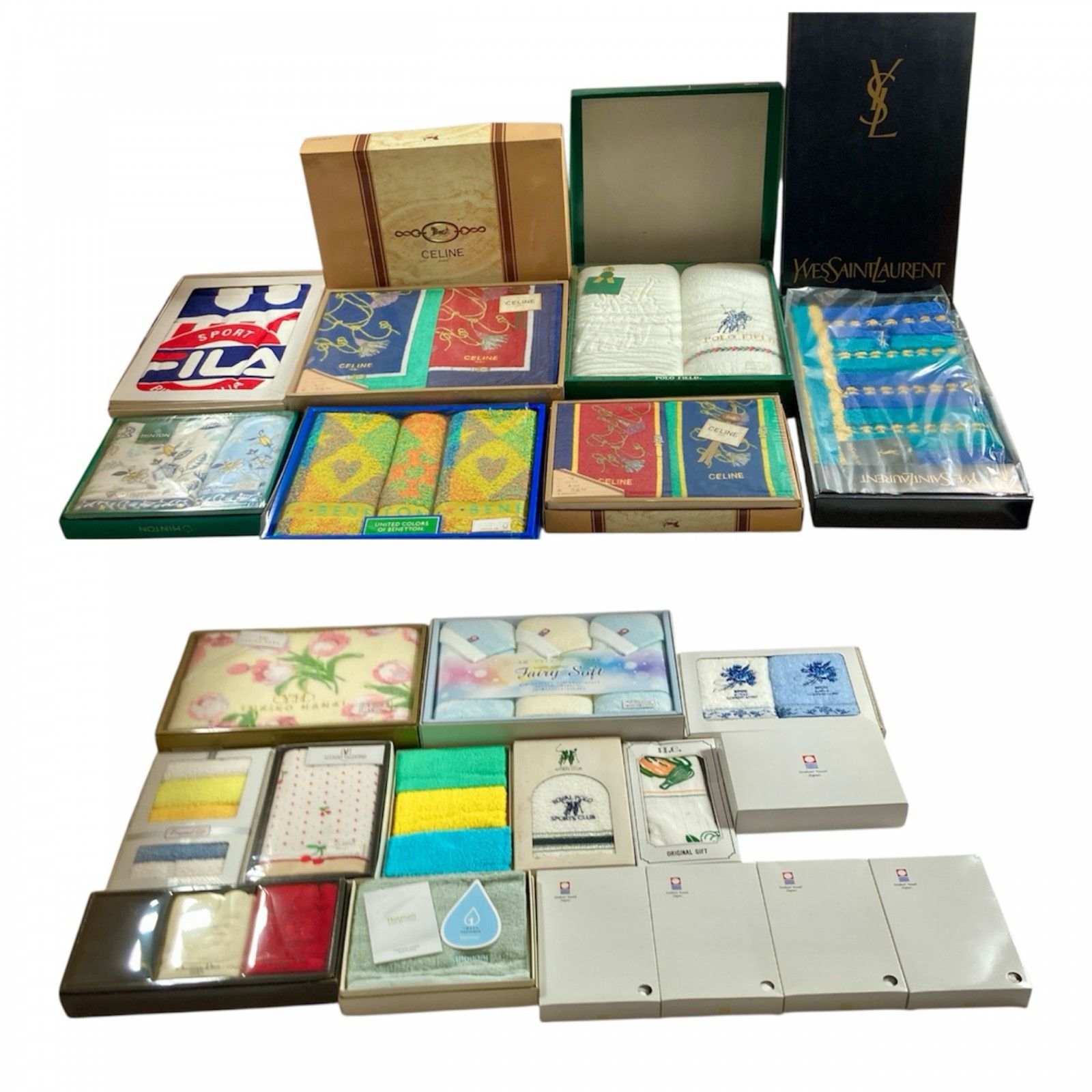 ブランド タオルハンカチ アソート 約22点 まとめ商品 CELINE POLO イヴ サンローラン 今治タオル など 混在 7.5 kg