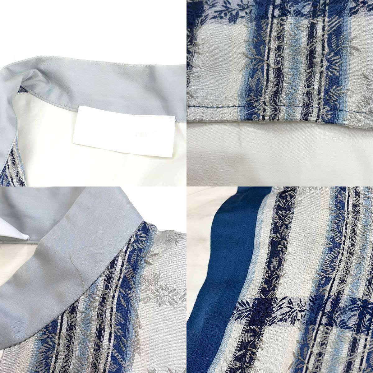 mame kurogouchi マメ クロゴウチ 19AW floral stripe jacquard shirt