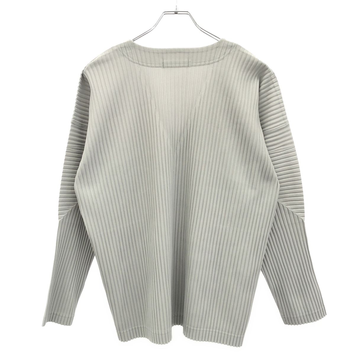 ［美品］イッセイミヤケHOMME PLISSEカーディガン　サイズ2 HOMME PLISSE ISSEY MIYAKE オム プリッセ イッセイ ミヤケ 15AW