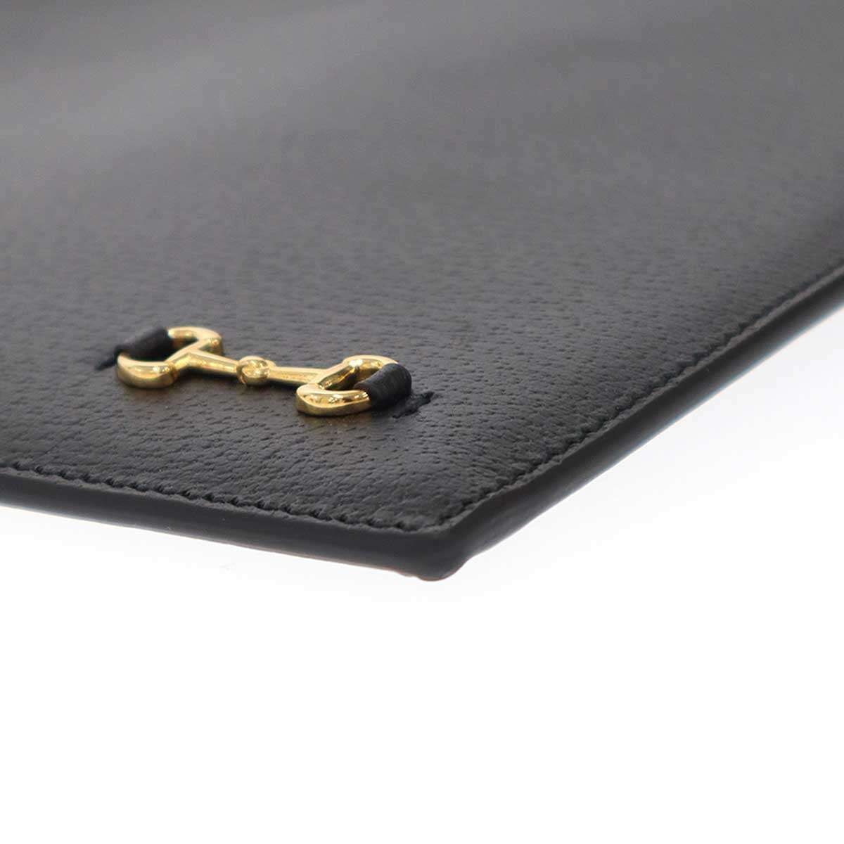 GUCCI グッチ ホースビット レザークラッチバッグ 700524 ブラック