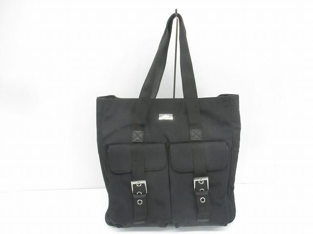 優良品 グッチ GUCCI 141196 ナイロン トートバッグ ブラック 黒