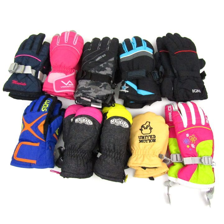 MASHALO イグニオ他 手袋 10点セット ミトン スノーグローブなど ブランド まとめて 大量 キッズ 男の子用