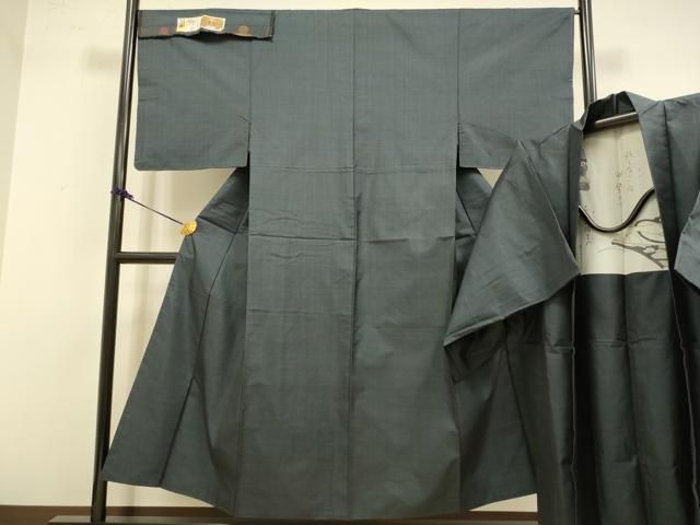 平和屋着物●男性 本場大島 アンサンブル 100亀甲 総詰め 奥福作 証紙付き 正絹 du