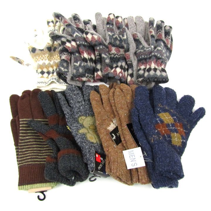 DOM他 手袋 10点セット アーガイル柄など グローブ まとめて 大量 メンズ