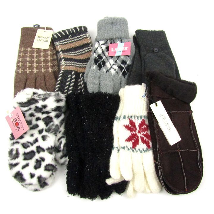 PASHION GLOVES|高島屋他 手袋 8点セット ♥ ミトン グローブ まとめて 大量 レディース