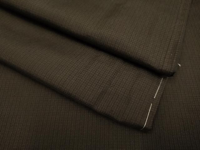 平和屋着物●男性 紬 濃い焦茶色 正絹 ♥ du