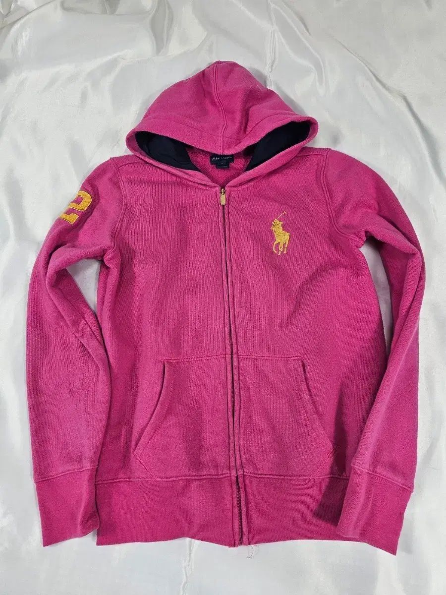 ポロBIGポニーWHOジップアップピンク