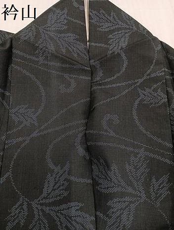 平和屋着物○上質な紬 唐草文 正絹 逸品 AABD6506ph