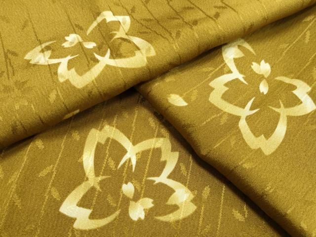 平和屋着物●長襦袢　無双仕立て　舞桜文　暈し染め　やまと誂製　正絹　逸品　CABA1432gh 平和屋着物○長襦袢 無双仕立て 舞桜文 暈し染め やまと誂製