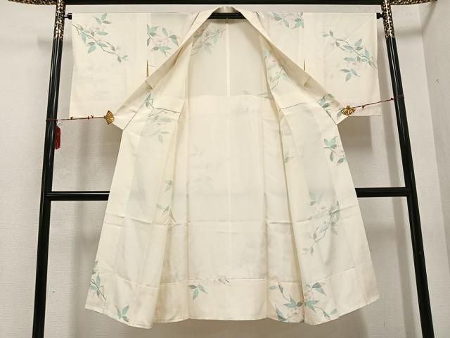 平和屋着物 長襦袢 無双仕立て 友禅 枝花文 正絹 ph